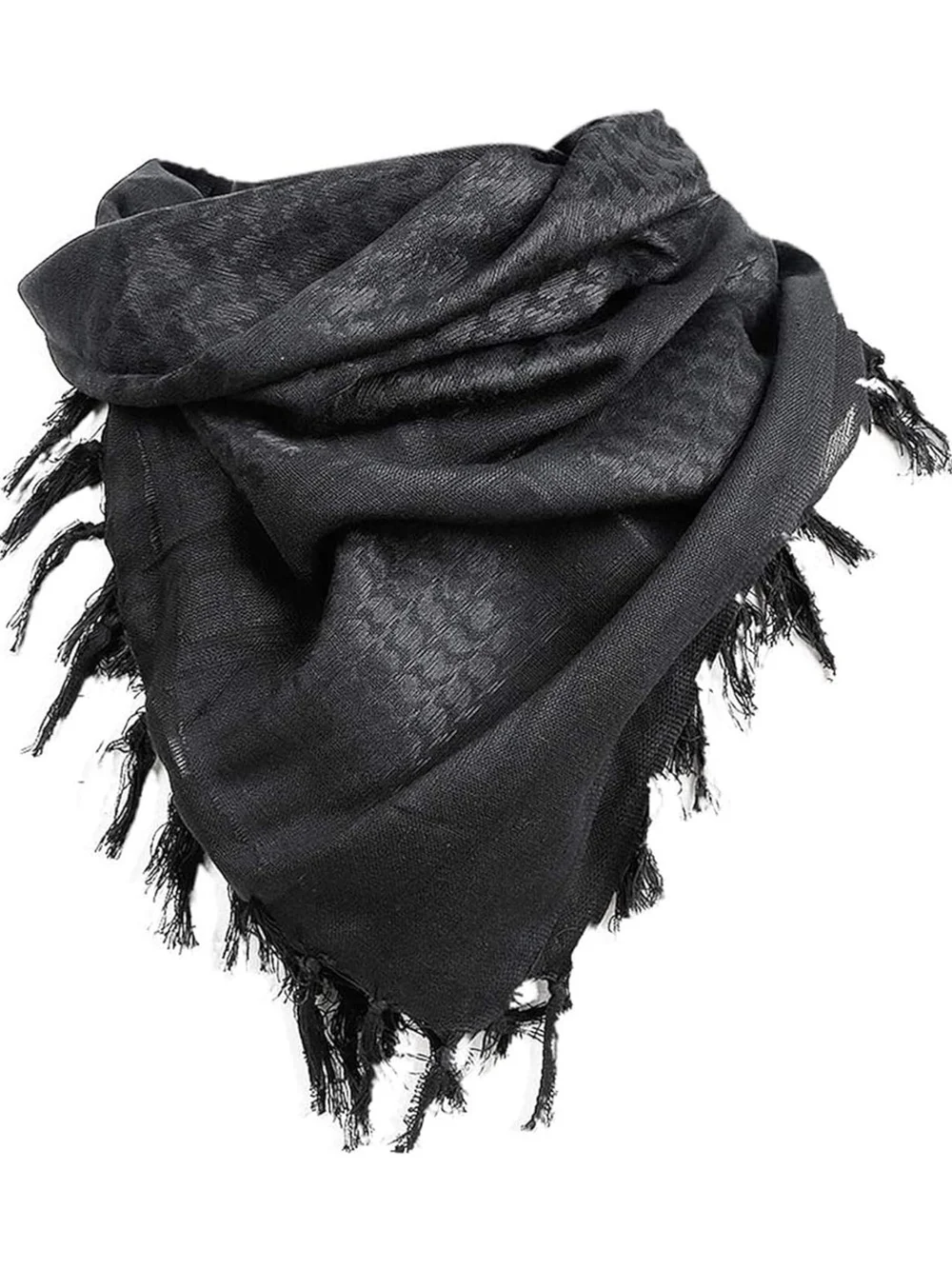 Black Tactical Shemagh Scarf Wrap - Men's Accessory